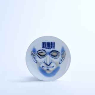 Martin Němec - Sen s čárovým kódem, 2018, malba kobaltem a solemi pod glazuru